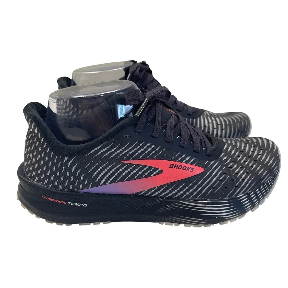 Brooks Hyperion Tempo Womens 6.5 Black Pink Training Running Shoes 1203281B026